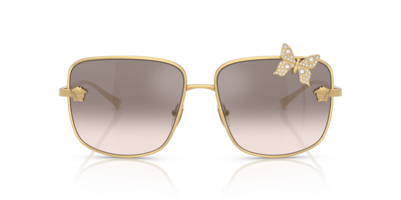 Versace VE2282 - Versace - Gold (10028Z) - Light Brown Mirror Silver Gradient - 59 - Ardor Eyewear 8056262427804