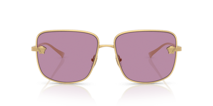 Versace VE2282 - Versace - Gold (1002AK) - Dark Violet Mirror Silver Int - 59 - Ardor Eyewear 8056262427828