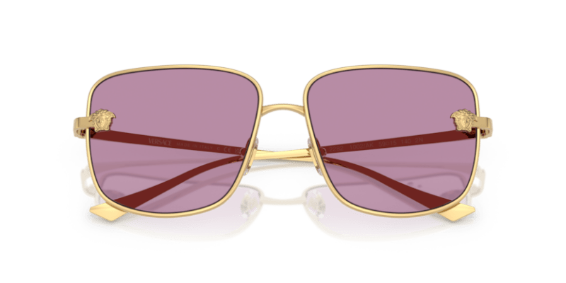 Versace VE2282 - Versace - Gold (1002AK) - Dark Violet Mirror Silver Int - 59 - Ardor Eyewear 8056262427828
