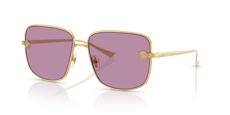 Versace VE2282 - Versace - Gold (1002AK) - Dark Violet Mirror Silver Int - 59 - Ardor Eyewear 8056262427828