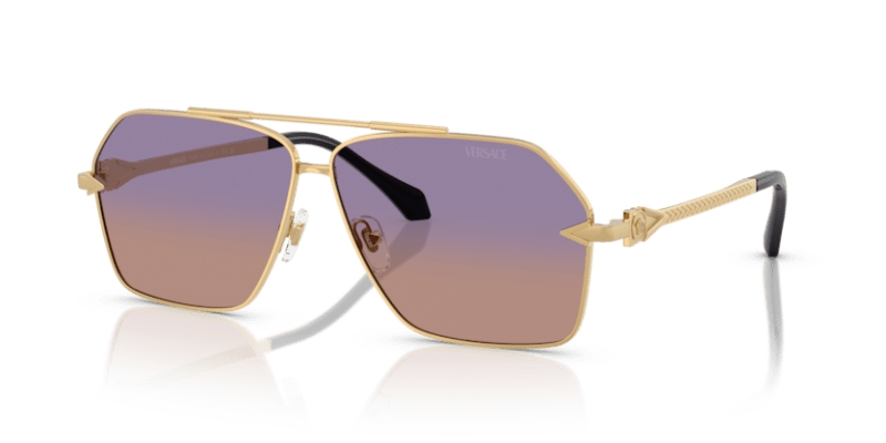 Versace VE2284 - Versace - Gold (1002EL) - Clear Fifty Gradient Orange Violet - 63 - Ardor Eyewear 8056262422328